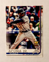 Load image into Gallery viewer, 2019 Topps Baseball Card; Ronald Acuna Jr., Card # 1 Gold Cup Rookie Card; MINT, Pack Fresh!
