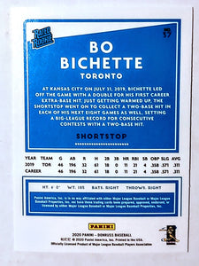 2020 Panini Baseball Card; Donruss, Base Set, Rated Rookie, Card #37; Bo Bichette, Toronto Blue Jays; GEM MINT