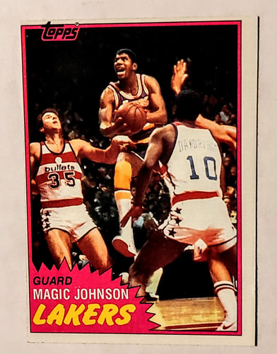 1981 Topps Basketball Card; Earvin 