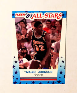 1989 Fleer Basketball Card; Earvin "Magic" Johnson, Los Angeles Lakers; All-Star Sticker #5, Sub-Set, Pack Fresh!