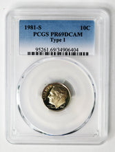 Load image into Gallery viewer, Coin US 10c - 1981-S - Type 1 - PCGS - PR69DCAM - US Dime - San Francisco Mint