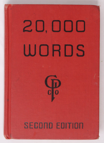 Book Non-Fiction Stenography - 20,000 Words - Spelled, Divided, And Accented - The Gregg Publishing Co. - Copyright 1934 & 1942 - Compiled by:  Louis A. Leslie C.S.R. - 2nd Edition, Revised - VINTAGE, Used - RARE