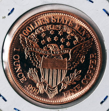 Load image into Gallery viewer, Bullion Round - Copper - 1 Oz. - Golden State Mint - Obverse Walking Liberty Design - Reverse Eagle Design - MINT