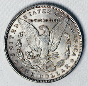 Coin US $1 - 1889 P - Morgan Dollar - $1 - HIGH GRADE / AU - Early Production Date - .900 Silver Content