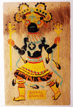 Load image into Gallery viewer, Ephemera Postcard VINTAGE - HAND PAINTED Postcard On Cowhide - Full Color - Native American - Apache Gan - &quot;Devil Dancer&quot; -  US History