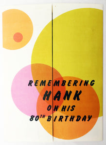 Remembering Hank: A Charles Bukowski 80th Birthday Acknowledgement Card (Black Sparrow Press, Aug 16, 2000) - RARE