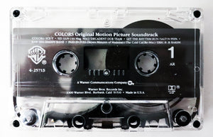 Music Cassette Tape - Hip-Hop / Soundtrack - Colors - Original Soundtrack - 1988 - Warner Bros. - Ice-T / Dr. Dre / Marley Marl / Eric B & Rakim / Kool G Rap - Classic Rap OST - West Coast Gang Film - LA Gang Days - Bloods & Crips - HARD TO FIND
