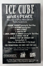 Load image into Gallery viewer, Music Cassette Tape Single EP - Hip-Hop / Rap / Gangsta - Ice Cube - Family Values Tour Sampler - The War Release / Vol. 1 - 1998 - Priority Records / Lench Mob Productions - 4PRO 81114 - Mr Short Khop / Korn / Mack 10 - SEALED - RARE - HARD TO FIND