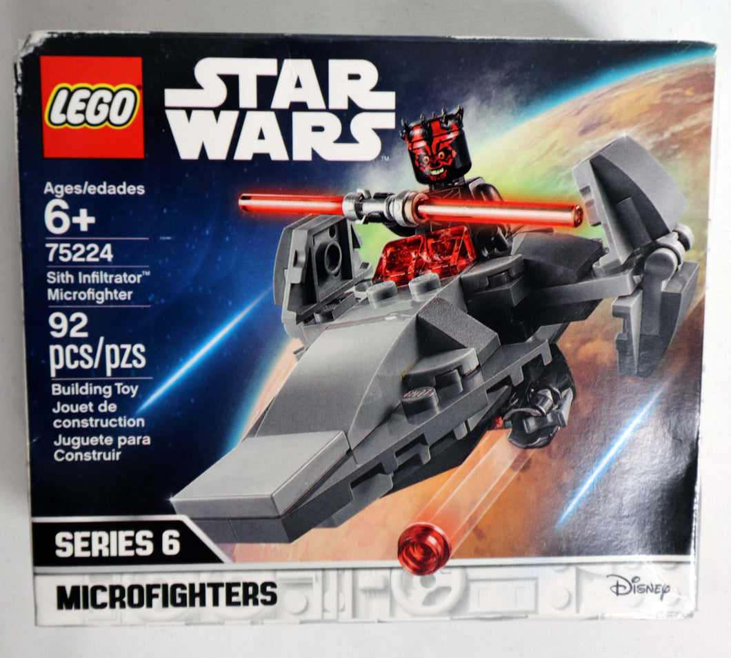 LEGO Star Wars - Vehicle & Minifigure - Star Wars Micro Fighters Series 6 - Sith Infiltrator w/ Darth Maul Minifigure - Disney - 75224 - NEW / Original Packaging