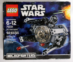 LEGO Star Wars - Vehicle & Minifigure - Star Wars Micro Fighters Series 1 - TIE Interceptor w/ TIE Fighter Pilot Minifigure - Disney - 75031 - NEW / Original Packaging