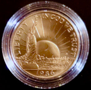 Coin US 50c Comm - 1986-D Statue Of Liberty Half Dollar - US Mint Commemorative - Silver Clad - W/ Acrylic Protective Capsule