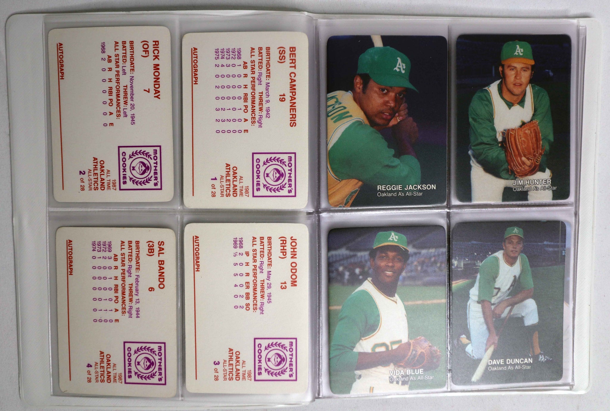 Trading Cards Sports - Mother's Cookies Baseball Cards - Oakland A's –  Know Future