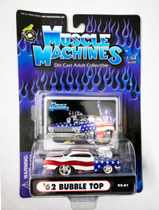 Toy Diecast 1:64 - Muscle Machines - "'62 Bubble Top" - 02-81 - MFG: Chevy / 2002  - NEW - MOC