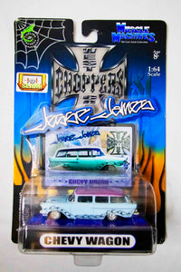 Toy Diecast 1:64 - Muscle Machines - "Chevy Wagon" - West Coast Choppers (Jesse James) - Sky Blue - MFG:  Chevrolet / 2004? - NEW - MOC