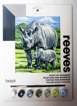 Load image into Gallery viewer, Art Supply Kit - Reeves - Rhino - Paint By Number - Numbered Board, Brush, &amp; Paint Included - NEW