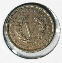 Load image into Gallery viewer, Coin US 5c - 1883 P - Liberty “V” Nickel -  “No Cents” - Philadelphia Mint -  F / XF