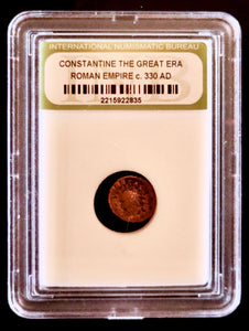 Coin Roman Ancient - 330 AD (Circa) - Constantine The Great Era Coin - INB Certified / Slabbed - Roman Empire