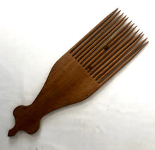 Load image into Gallery viewer, Beauty Accessory Vintage - Old Hand Carved Wooden Hair Pick - Excellent Condition - Rare