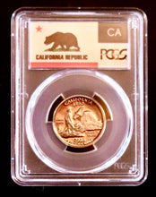 Load image into Gallery viewer, Coin US 25c - Graded / Certified PCGS - Quarter 25c - 2006-S California Statehood Quarter PCGS Graded Proof PR69DCAM W/ State Flag Label- Clad