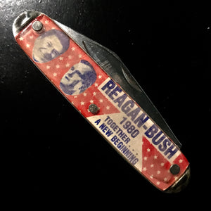 Political Memorabilia - Presidential Election - 1980 - Republican / Conservative / GOP - Souvenir Pocket Knife - Reagan Bush - RARE