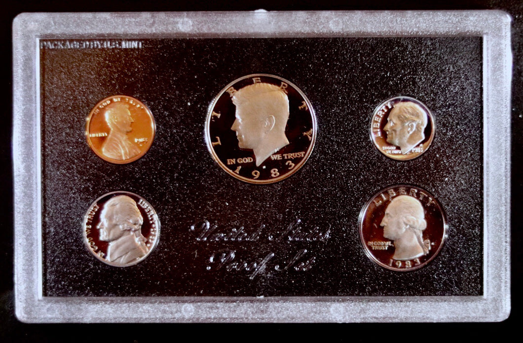 Coin US Proof Set - 1983 US Mint Proof Set - San Francisco - 5 Coin Set W/ OGP