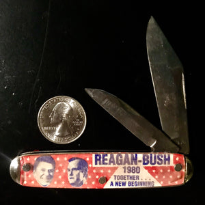 Political Memorabilia - Presidential Election - 1980 - Republican / Conservative / GOP - Souvenir Pocket Knife - Reagan Bush - RARE