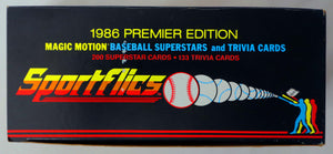 Trading Cards Sports - Baseball - Sportflics - 1986 Complete Set - Premier Edition - Magic Motion Baseball Superstar Cards + Trivia Cards - Full Factory Set
